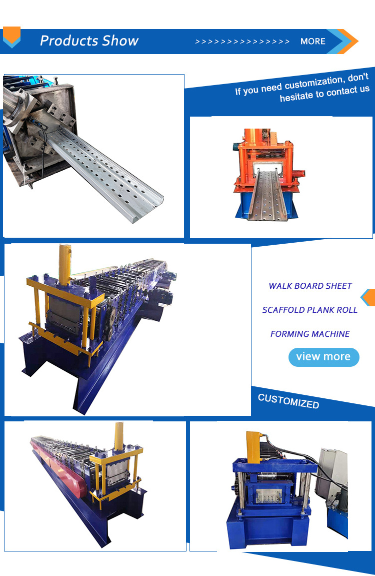 Safe Scaffold Metal Plank/Steel Scaffold Board Roll Forming Machine for Construction Scaffolding Making Machine