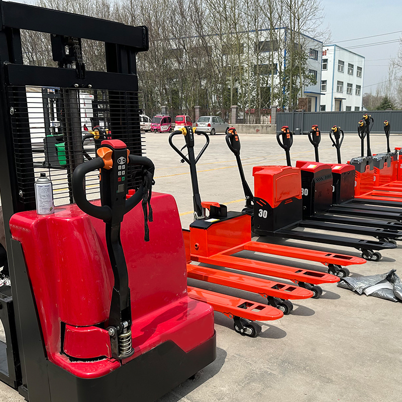 HOT 1.5 tons 2 tons fully electric walking electric pallet stacker forklift