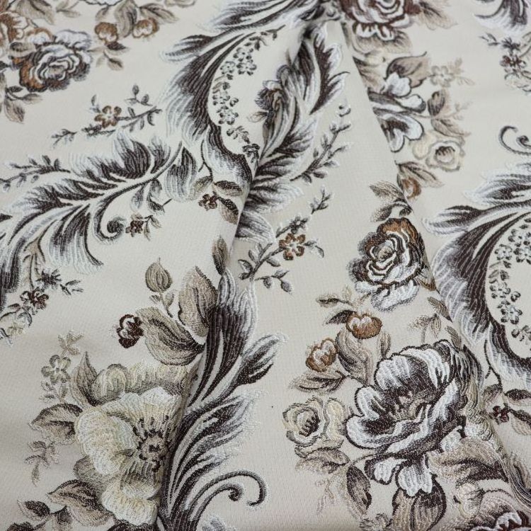 Baroque design polyester jacquard upholstery sofa fabric custom