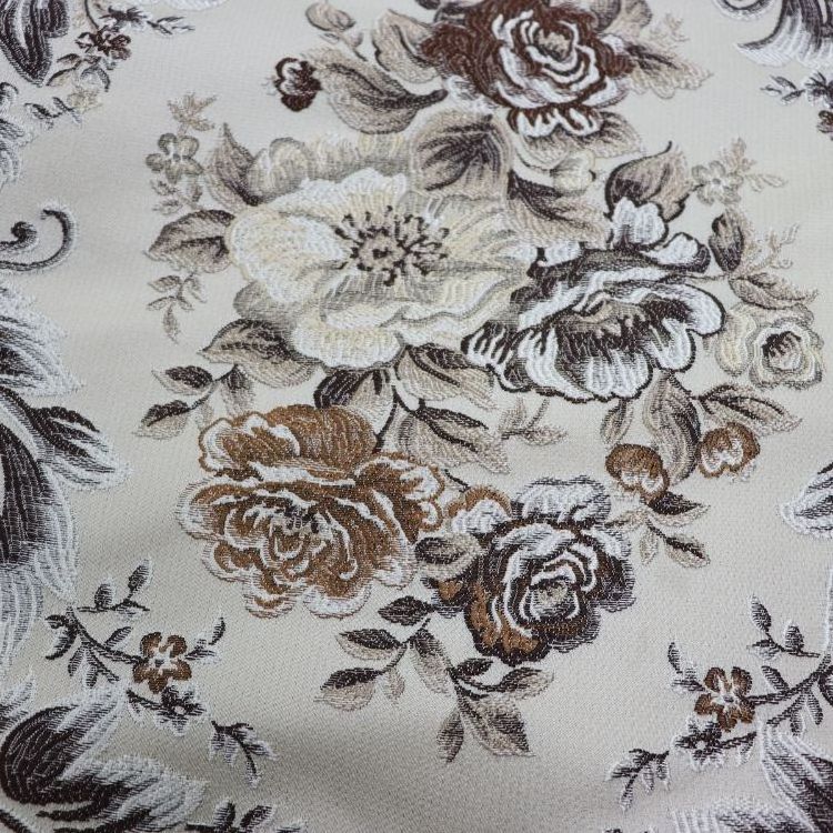 Baroque design polyester jacquard upholstery sofa fabric custom