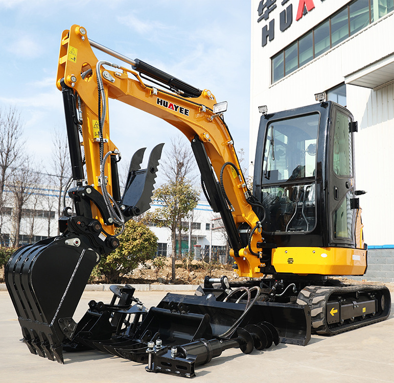 HUAYEE Free Shipping EPA Mini Excavator 3.5 Ton Farm Used EURO 5 Minibagger Prices Multi Function Mini Excavator For Sale