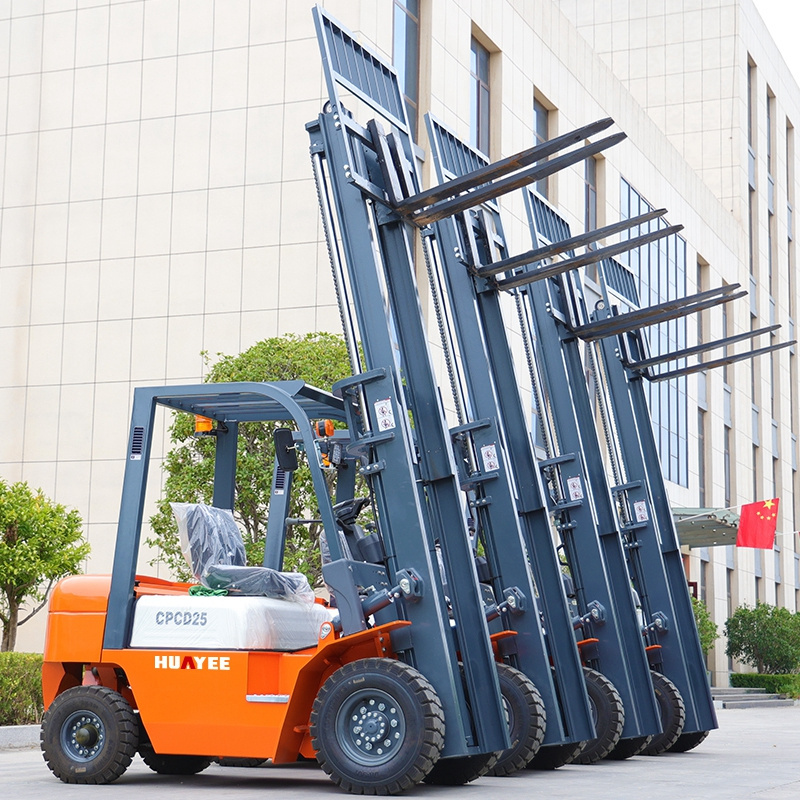 Mini Warehouse Forklifts Truck Price Free Shipping Farm Use CE EPA Diesel Portable Forklift Supplier China New Terrain Forklift