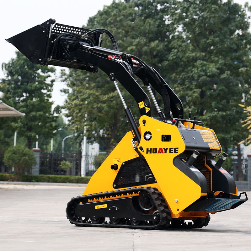 Mini Skid Steer Loader Optional Attachment Crawler Wheel Skid Steer Loader With Mulcher Rock Saw Sweeper Snow Blower Auger