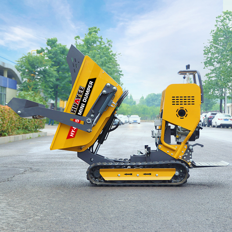 Recruitment Agent Agricultural Crawler mini dumper 500kg Construction Garden Hydraulic Track Dumper Self-loading Mini Dump Truck