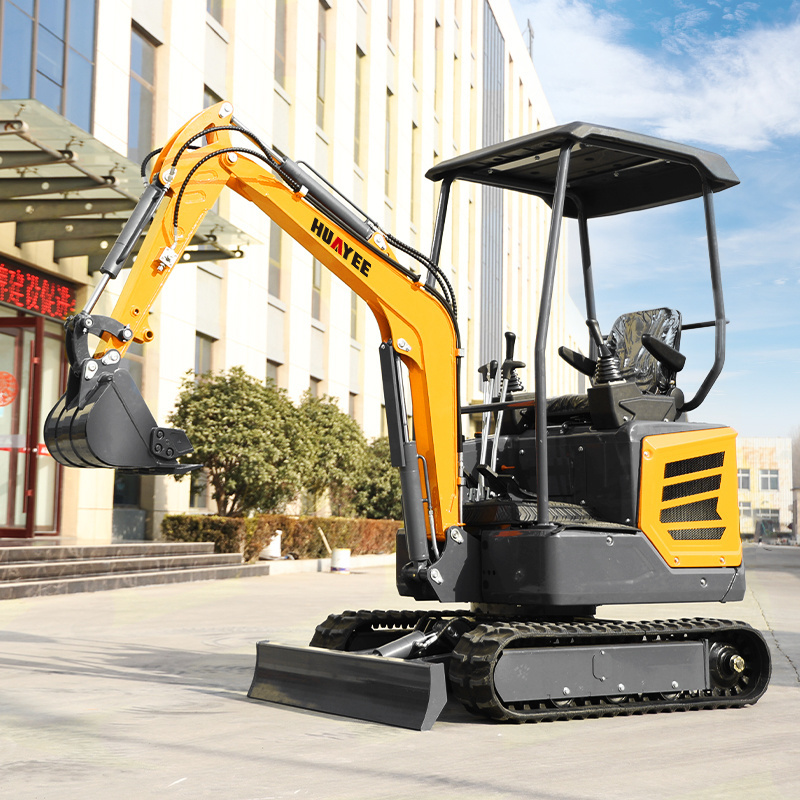 Free Shipping HY18 Mini Excavator Small Digger Construction Working Small  Excavator 1800kg Wholesale Compact Mini Digger Bagger