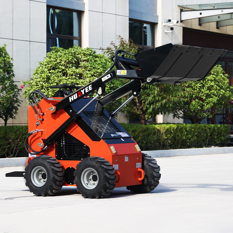 Mini Skid Steer Loader Optional Attachment Crawler Wheel Skid Steer Loader With Mulcher Rock Saw Sweeper Snow Blower Auger