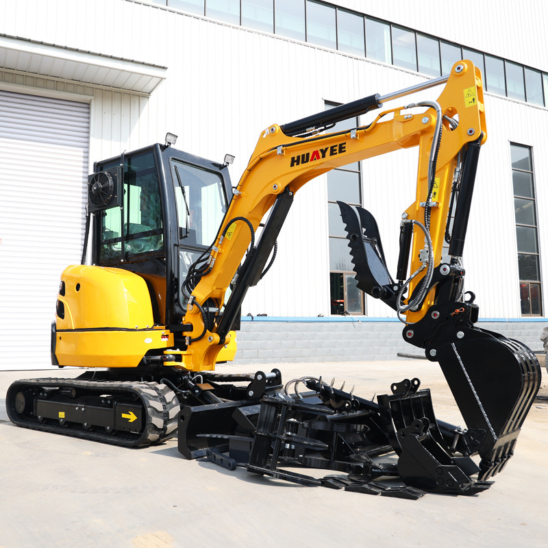 HUAYEE Free Shipping EPA Mini Excavator 3.5 Ton Farm Used EURO 5 Minibagger Prices Multi Function Mini Excavator For Sale