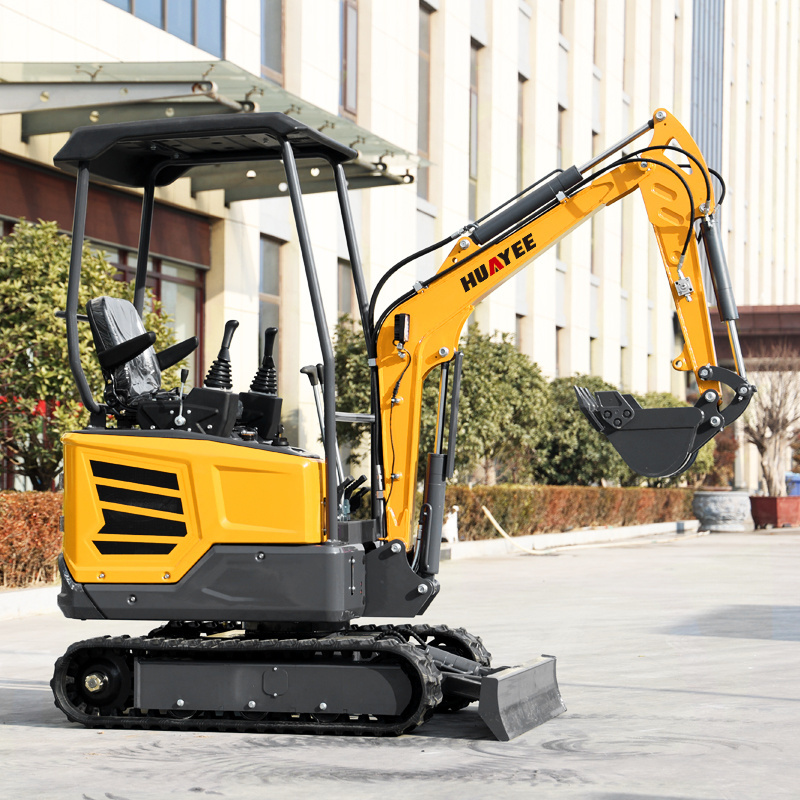 Free Shipping HY18 Mini Excavator Small Digger Construction Working Small  Excavator 1800kg Wholesale Compact Mini Digger Bagger