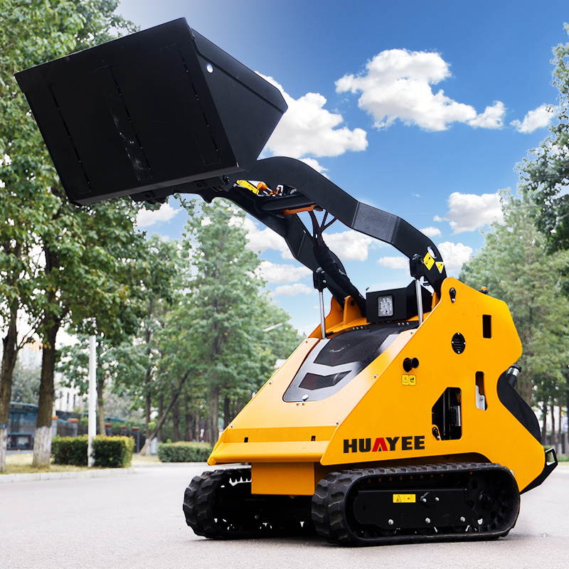 Mini Skid Steer Loader Optional Attachment Crawler Wheel Skid Steer Loader With Mulcher Rock Saw Sweeper Snow Blower Auger