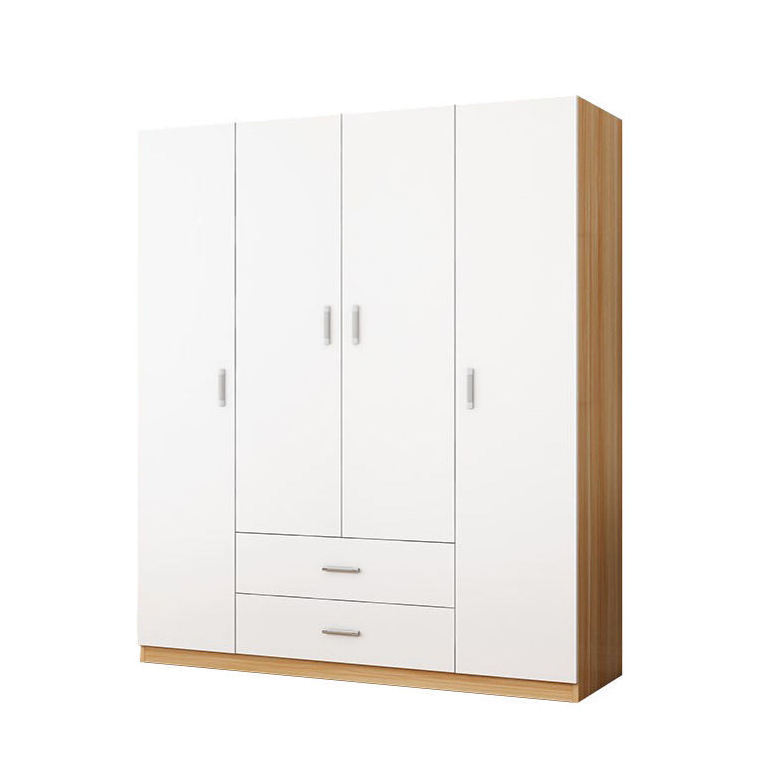 Modern Cheapest Design Portable Bedroom Closet Armoire Melamine Wooden Particle Board Wardrobes