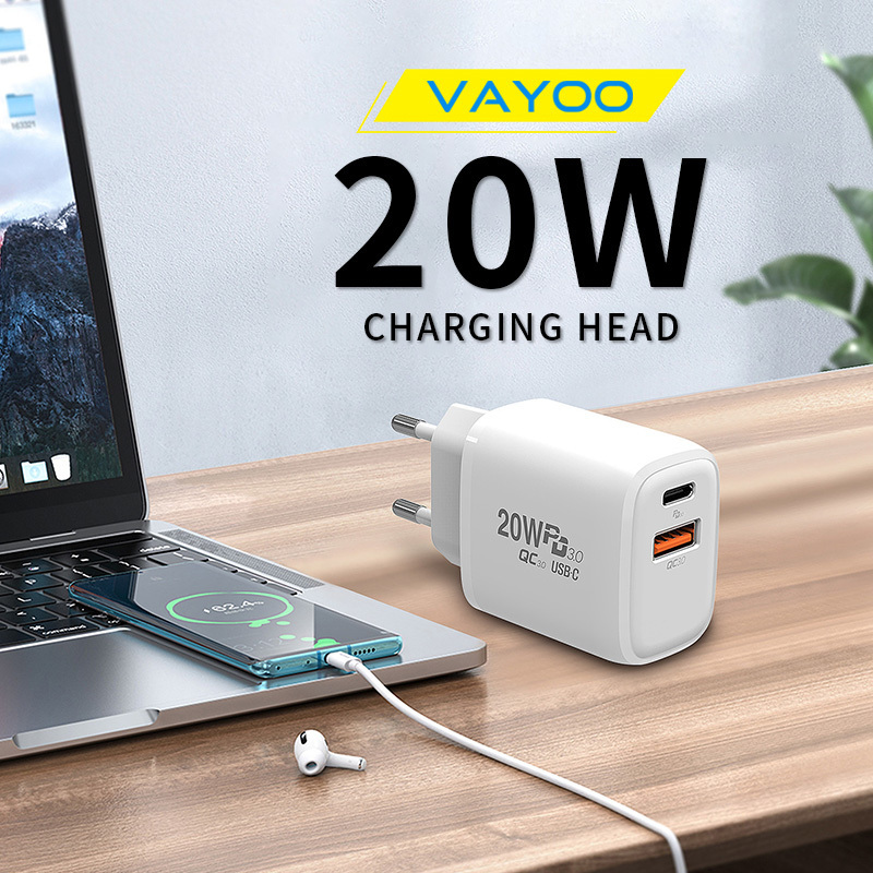 Beauty Look Hot Selling USB 3.0 Type C Quick Charge QC 3.0 4.0 Power Delivery PD 20W Fast Charging Wall Charger for iPhone 15