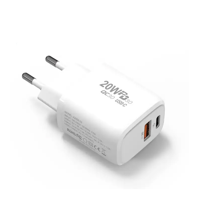 Beauty Look Hot Selling USB 3.0 Type C Quick Charge QC 3.0 4.0 Power Delivery PD 20W Fast Charging Wall Charger for iPhone 15