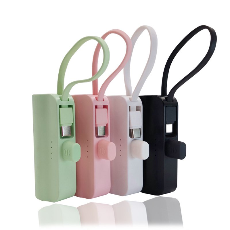 Color 5000Mah Mini Portable Power Pack Back Clip Battery Mini Capsule Power Bank Emergency Power