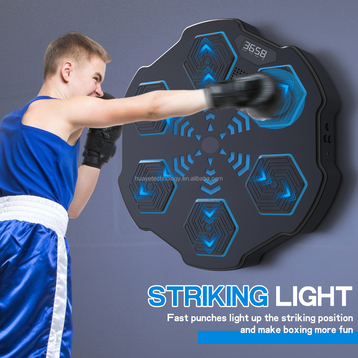 Hot Sale Home Wall Mounted Smart Music Boxing Machine Dummy Training Shooting Punch pad Kick