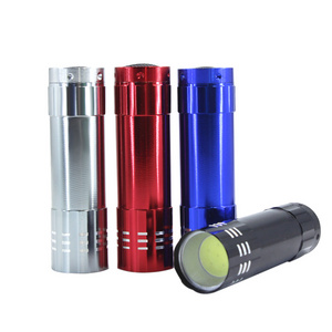 wholesales Classic Aluminum LED Torch Lamp Small COB Flashlight Brand New Flash Light mini torch for Camping