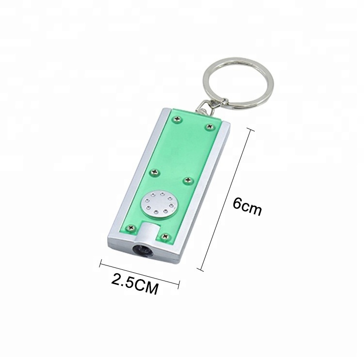 Promotional gift customer logo printed keychain led flashlight