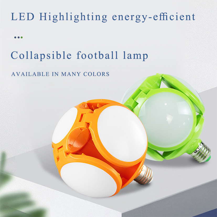 Cross border new super bright cool white 40W 165-265V folded bulb led football ufo lamp 4 leaf folded football bulb