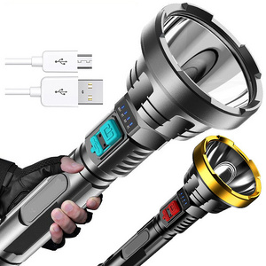 Powerful Multifunctional P700 USB rechargeable torch light led flashlight long range powerful tactical flashlight led