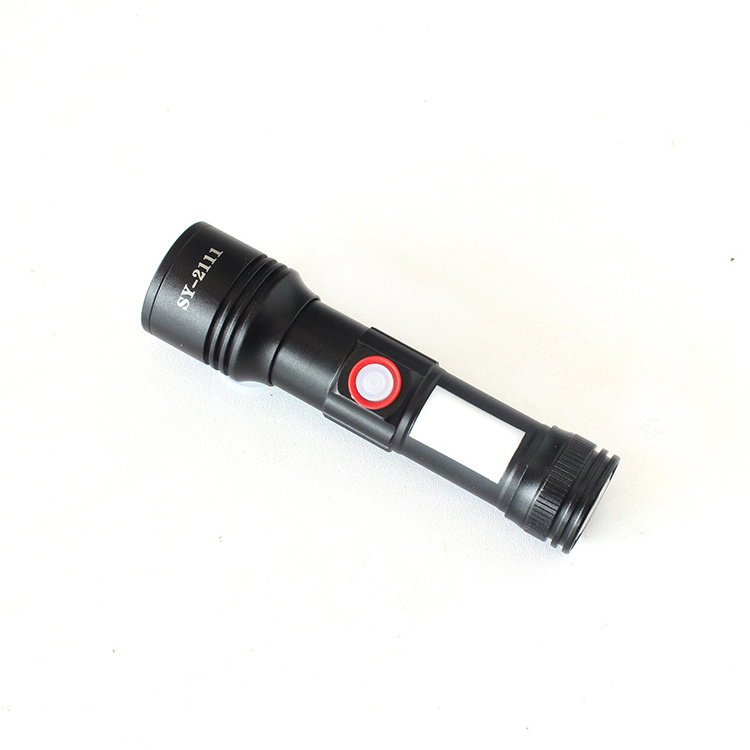 Super Bright Small Torch Aluminum 10W XHP50 Strong Lumen Tactical Led Magnet Rechargeable Flashlight With Side Light