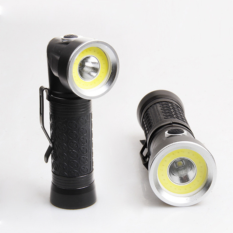 T6+COB Strong LED Flashlight Working Inspection Lamp 90-Degree Folding Multi-function Flashlight Tail With Magnet