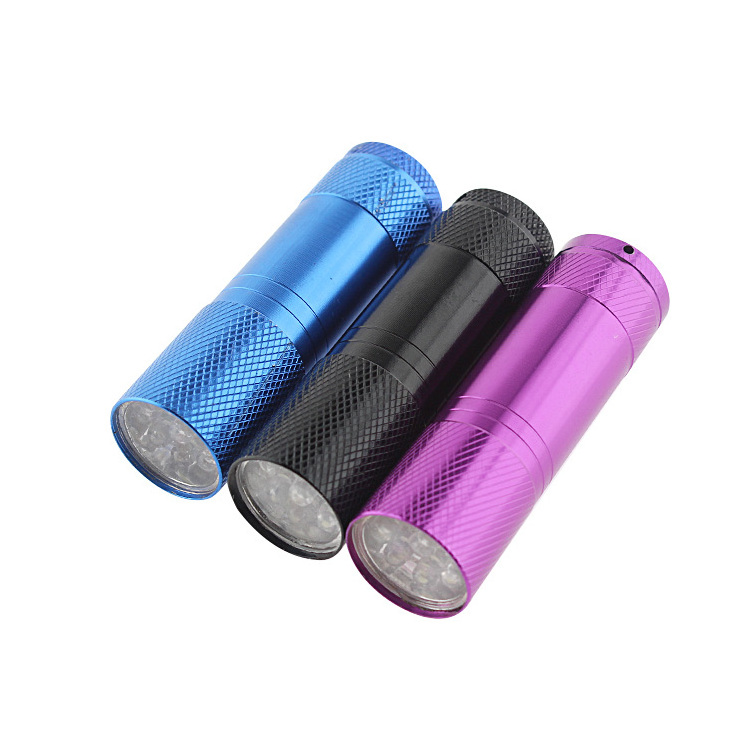 Wholesale Portable Lanyard 3*AAA Batteries Mini Aluminum EDC LED Flashlight for gift