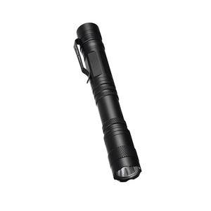 Flashlight Led Pen Pocket Light Small EDC Tactical Penlight Waterproof with Clip Black OEM AA IP68 Aluminum Alloy 80 Emergency