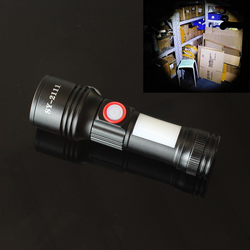 Amazon Hot Sells Mini Rechargeable retractable magnetic P50 Flashlights High Power LED Emergency Light  Flashlight