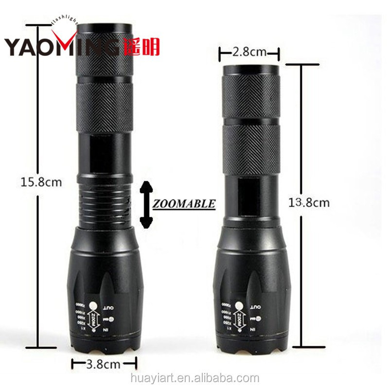 EDC Handy Zoom Flashlight Super Bright LED Flash Light Pocket Light