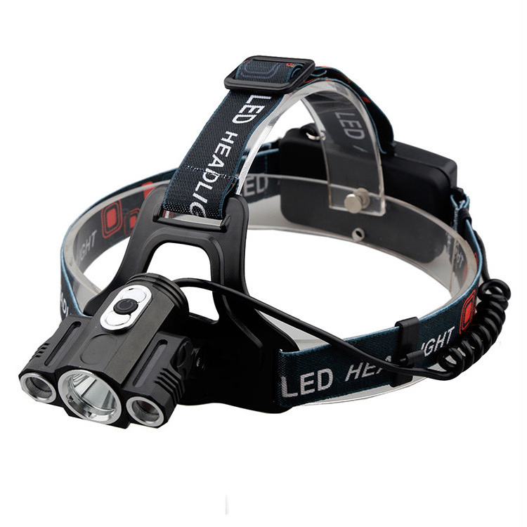 3 Led Super Bright  waterproof zoomable fishing head lamp pocket micro usb led head torch hunting high power led headlamp