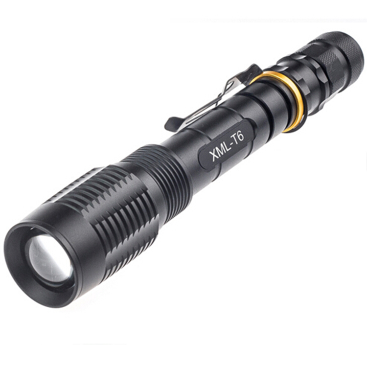 10W T6 LED Flashlight Security Long Range 1000 Lumen 5 Modes 2*18650 Rechargeable Tactical Flashlight