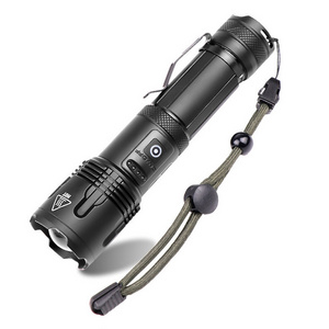 XHP70 LED Flashlight Zoomable Tactical USB rechargeable High Lumen Torch Light With Power Bank With Pen Clip