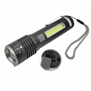 High Bright Tactical Torch Portable Pen Clip Waterproof Type-C Charging Rechargeable LED Flashlight With Power Bank Function