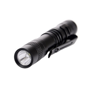 Small powerful 3W XPE LED Flashlight Penlight Torch With Clip Powered by AAA Battery