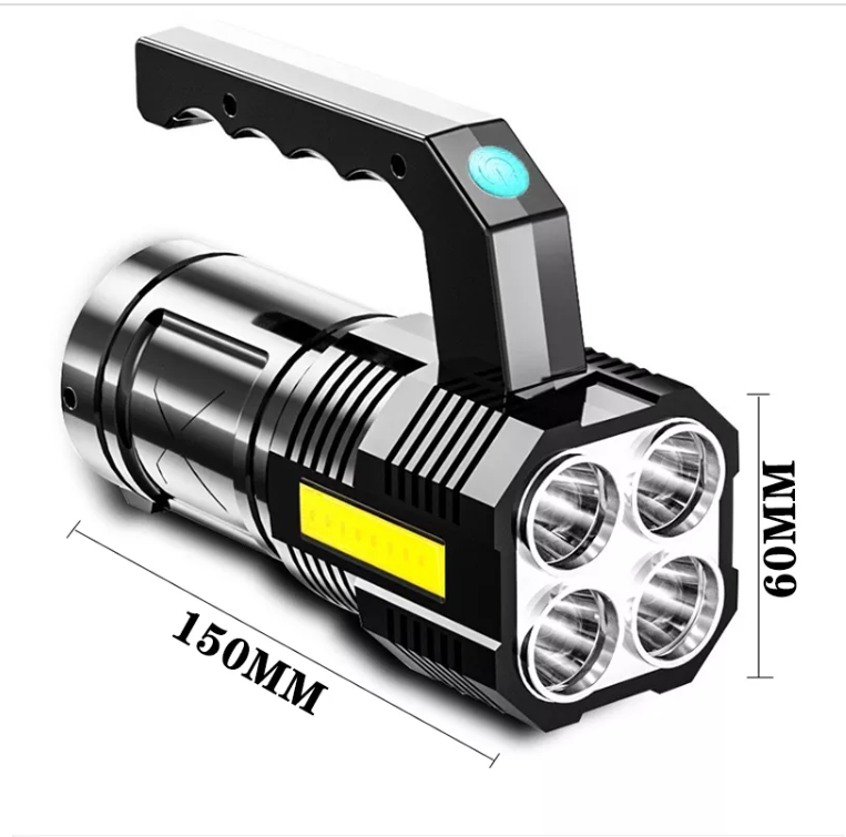 Waterproof handheld Searchlight Usb Rechargeable powerful lanterna 4 Modes Flashlight For Camping Hiking Fishing Emergency