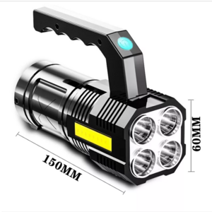 Waterproof handheld Searchlight Usb Rechargeable powerful lanterna 4 Modes Flashlight For Camping Hiking Fishing Emergency