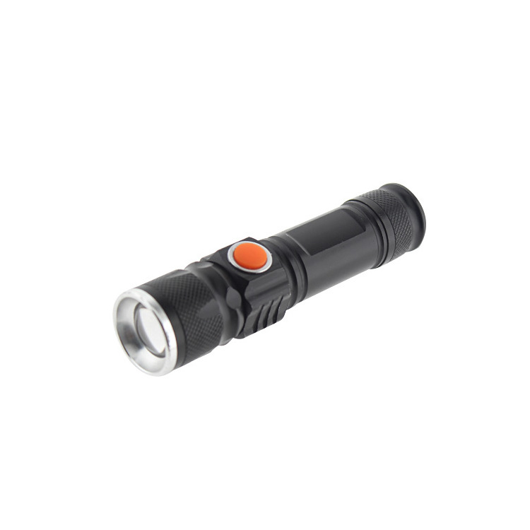 Aluminum Portable T6 LED Torch Adjustable Focus USB Rechargeable LED Flashlight