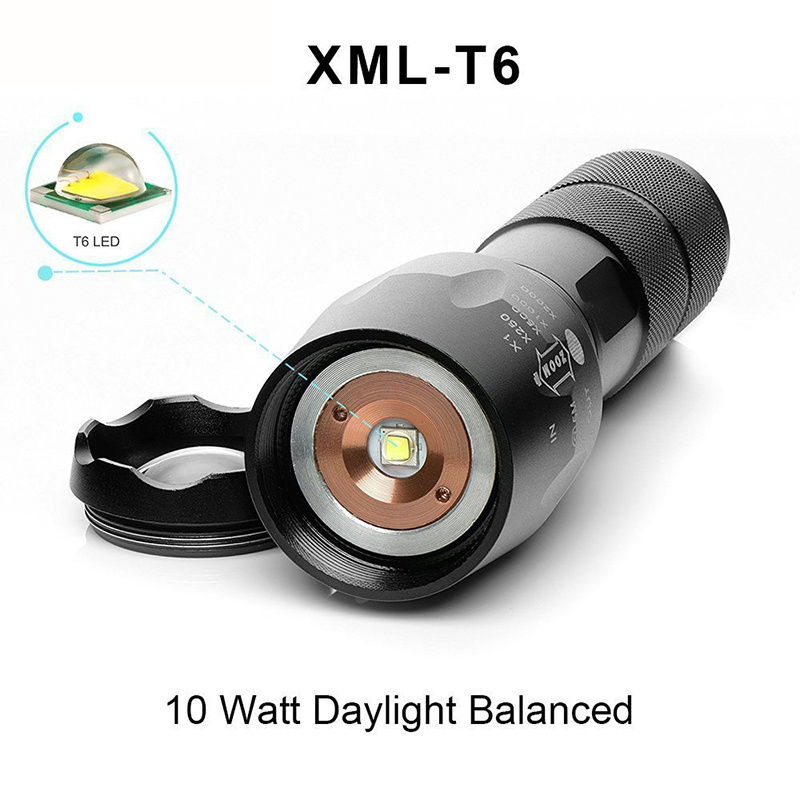 Tactical XML T6 long beam distance 1000 lumen bike flashlight G700 with rechargeable 18650 battery