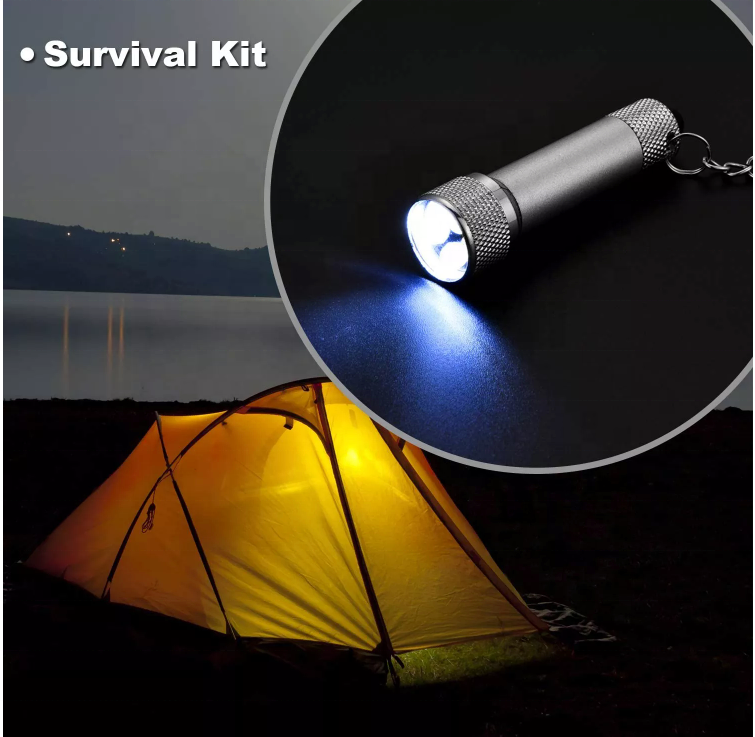 Yaoming hot selling promotional gifts 3 LED small sun pocket custom mini torch keychain flashlight