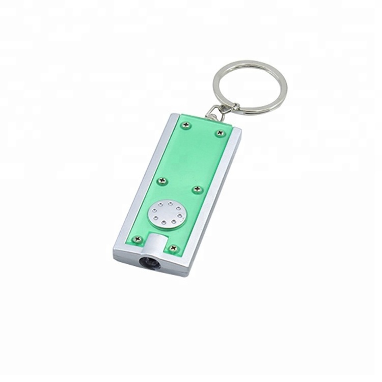 Promotional gift customer logo printed keychain led flashlight