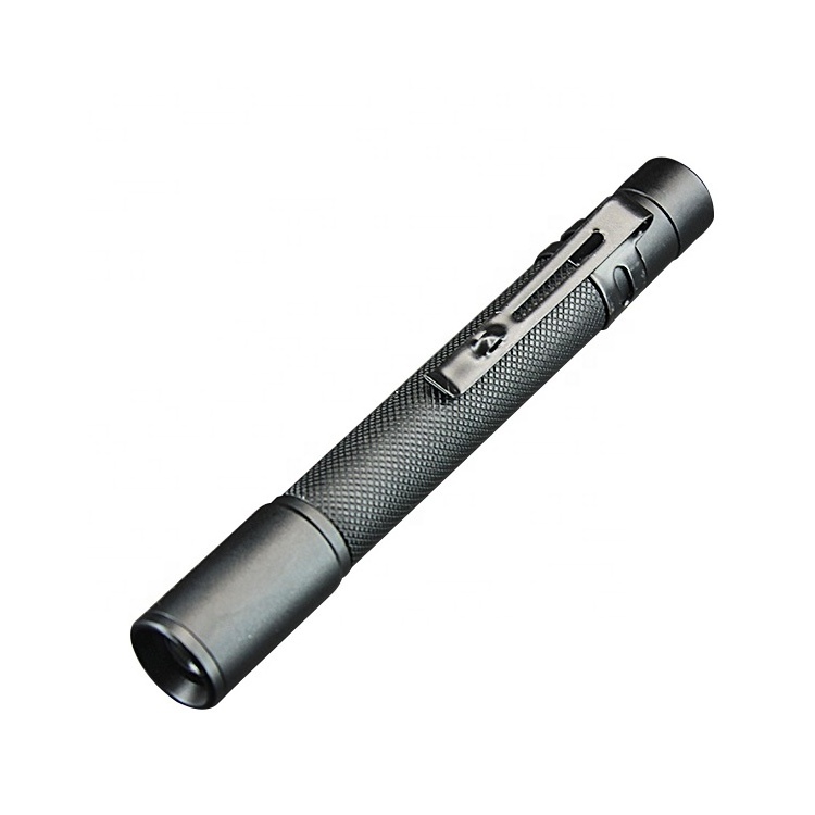 Portable EDC 100 lumen Dry battery Pocket XPE Led Flashlight With Pen Clip mini Torch pen Light