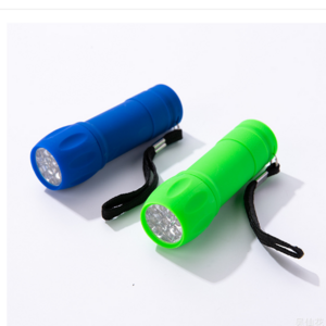 Wholesale Plastic KIDS students mini led Flashlight 3*AAA Battery Powered Handheld ABS multi Color LED Light with rubber shell