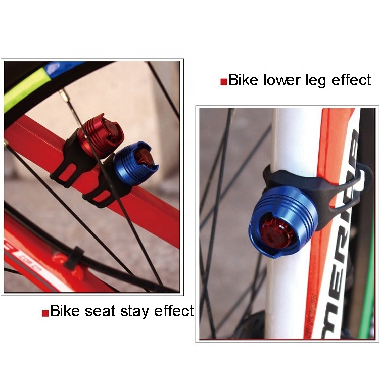 Aluminium Alloy Bicycle Accessories Three Fasten Gears Colorful Choice Waterproof Bike Light