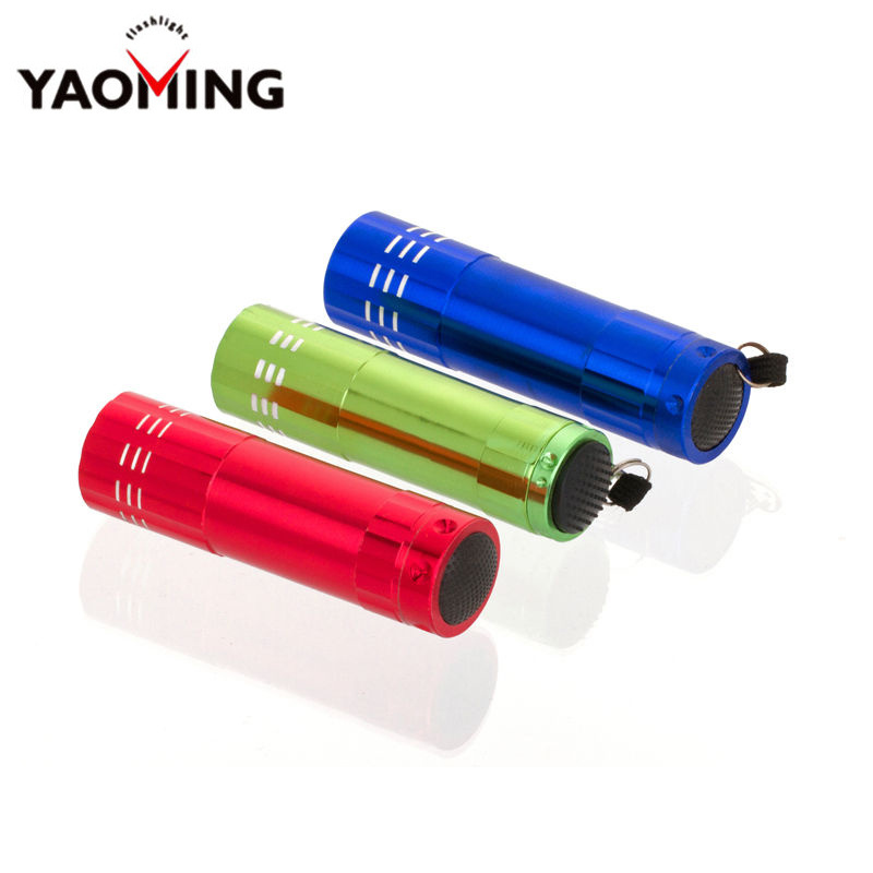 9 LED Flashlight Mini Gift Torch LED Flash Lights Hot Sale LED Key Torch High Brightness Flashlights YM-809B