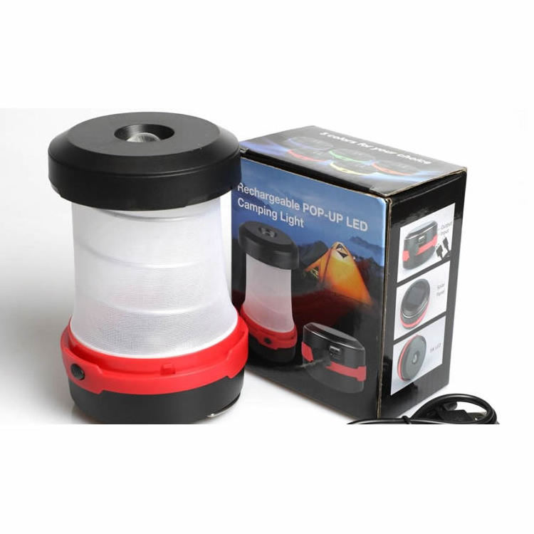 Led Camping Lantern Solar Power USB Charging Collapsible Flashlight