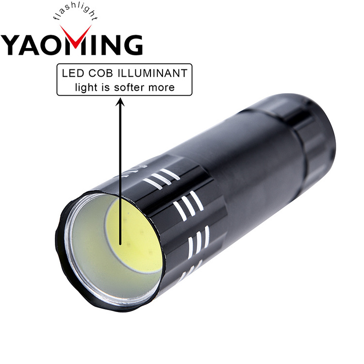 wholesales Classic Aluminum LED Torch Lamp Small COB Flashlight Brand New Flash Light mini torch for Camping