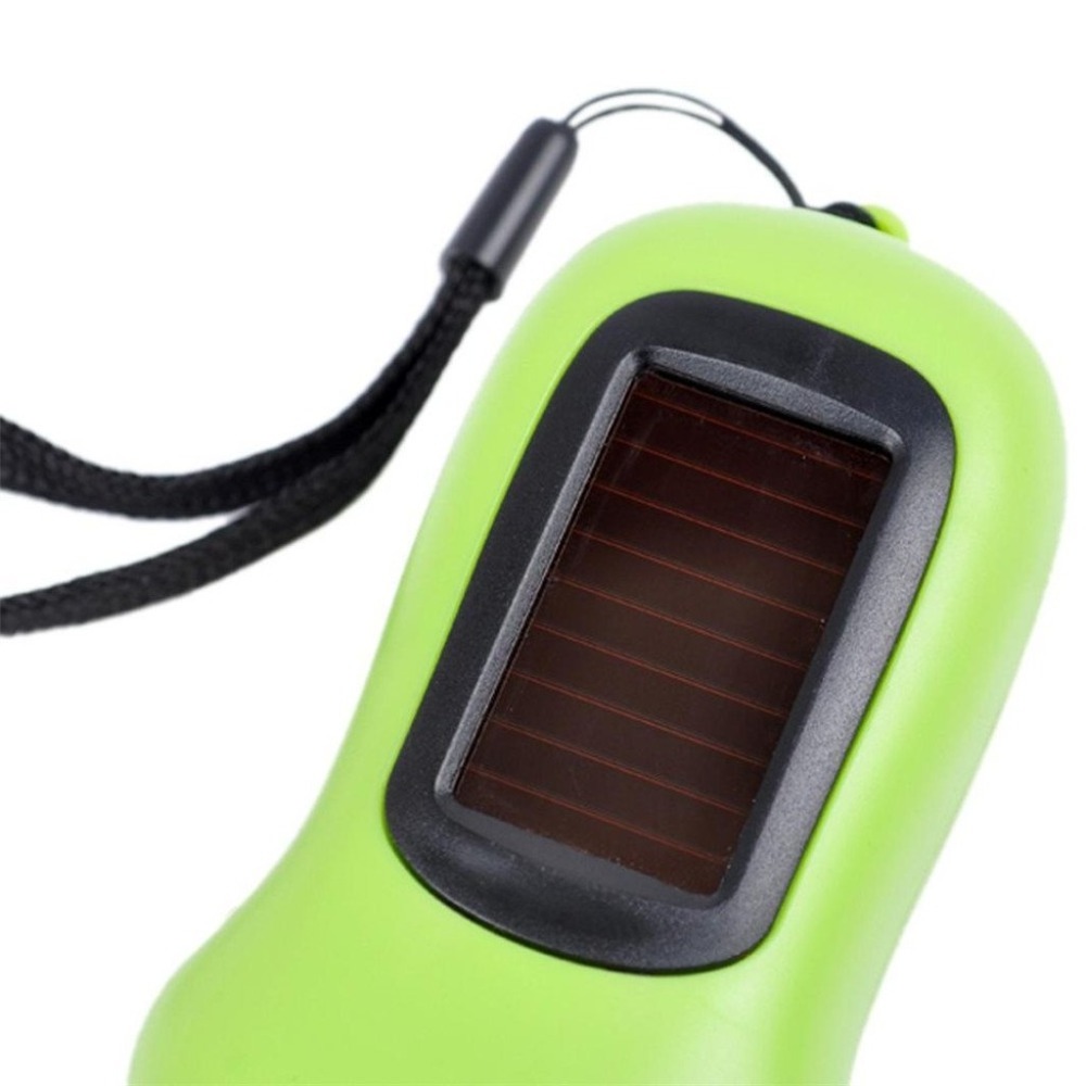 Outdoor Emergency 3 LED Hand Crank Dynamo Solar Power Flashlight