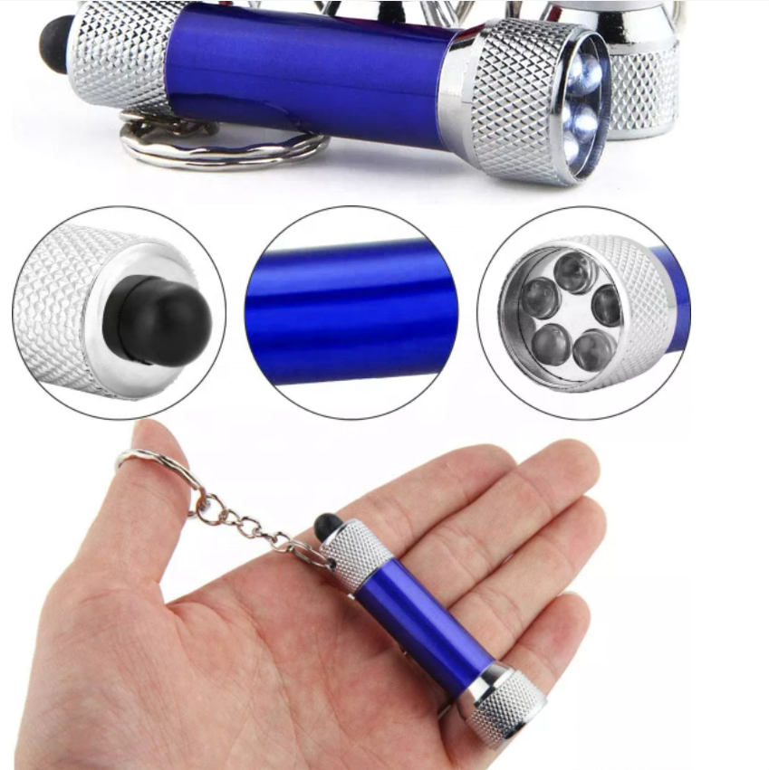 Yaoming hot selling promotional gifts 3 LED small sun pocket custom mini torch keychain flashlight