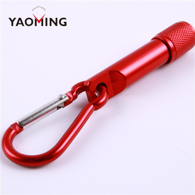 factory direct Aluminum Alloy Torch Promotion gift led with Carabiner Ring Keyrings Key Chain mini LED Flashlight