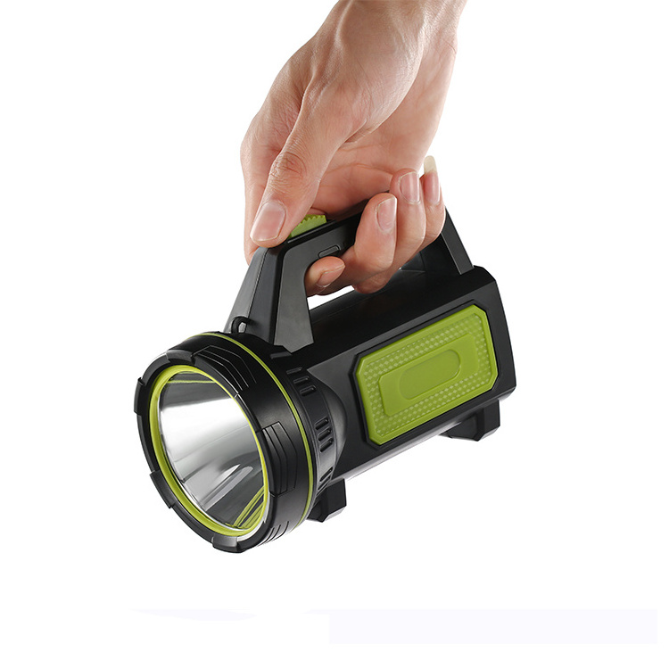 Led USB Chrge Rechargeable Plastic High Brightness Emergency Outdoor Handle LED Searchlight