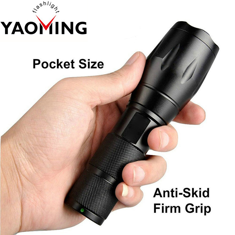 YM-T6G-1 High Power Bank Tactical hunting Camping Light 1200 lumen Rechargeable Zoomable Aluminum Alloy LED Flashlight Torch